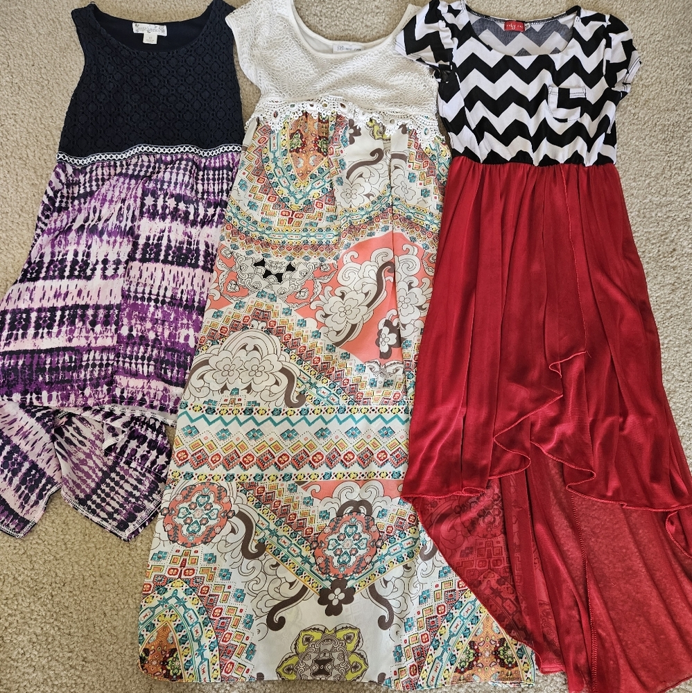 Girl casual school clothes dresses lot outfit 10 high low summer spring fall